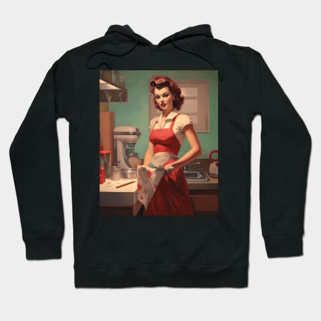 A Pin Up Girl in the Kitchen Hoodie by goodoldvintage